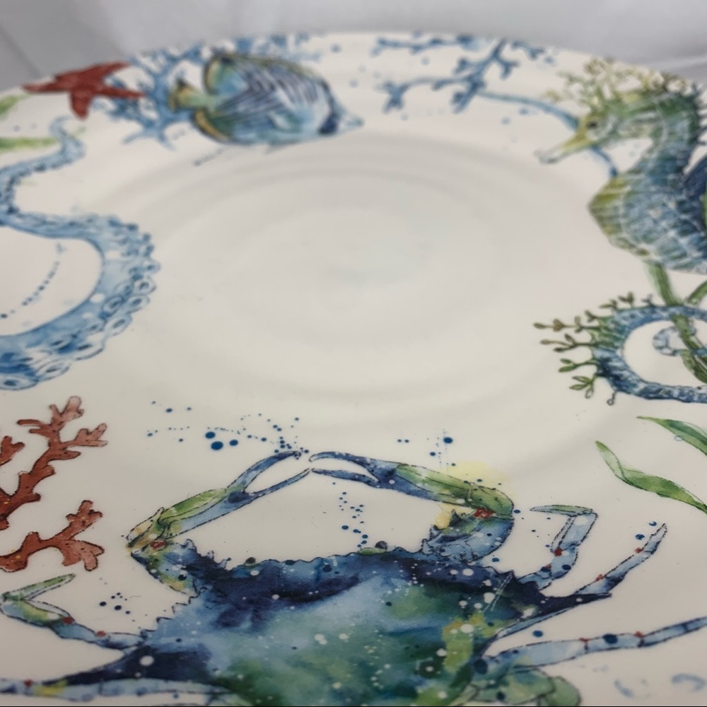 4-Pier One Sea Life 10 3/4” Plate - Picture 6 of 9